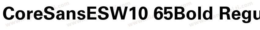 CoreSansESW10 65Bold Regular字体转换